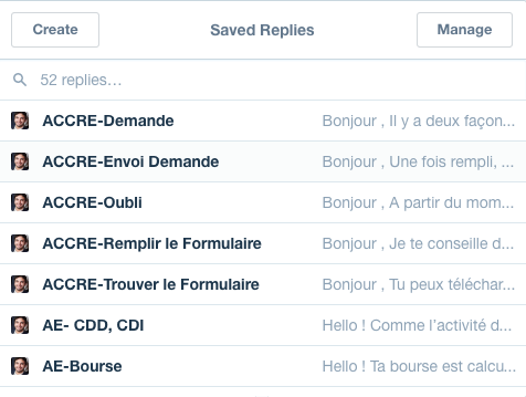 Réponses enregistrées de Side